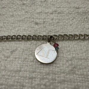 Sterling silver Delta Gamma charm bracelet